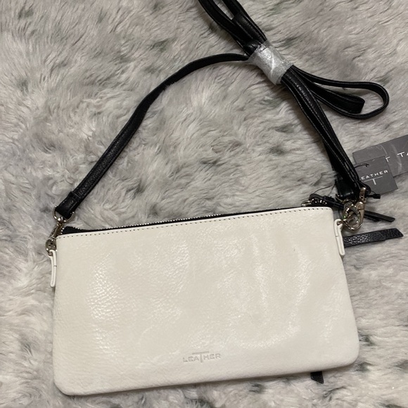 NWT TAHARI small leather purse - “chalk” white - Picture 10 of 10